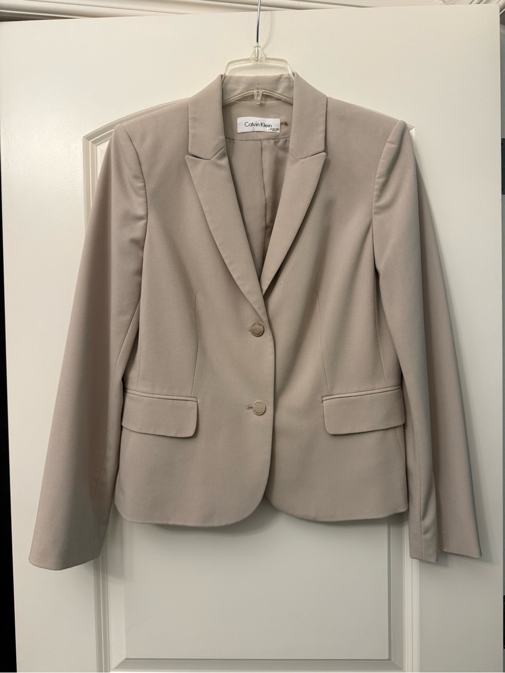Calvin Klein Women's Light Taupe Blazer Jacket